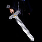 LJ Forge Wood & PVC Construction  Replica Inspired - Pixelated Sword Cosplay & Display Prop, Decorative Wall Art