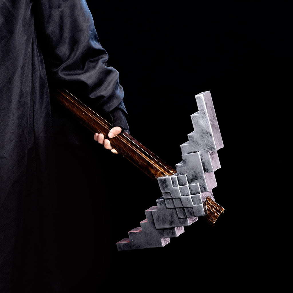 LJ Forge PVC Sammler-Replik inspiriert – Pixelige Spitzhacken-Cosplay- und Ausstellungs-Requisite, dekorative Wandkunst