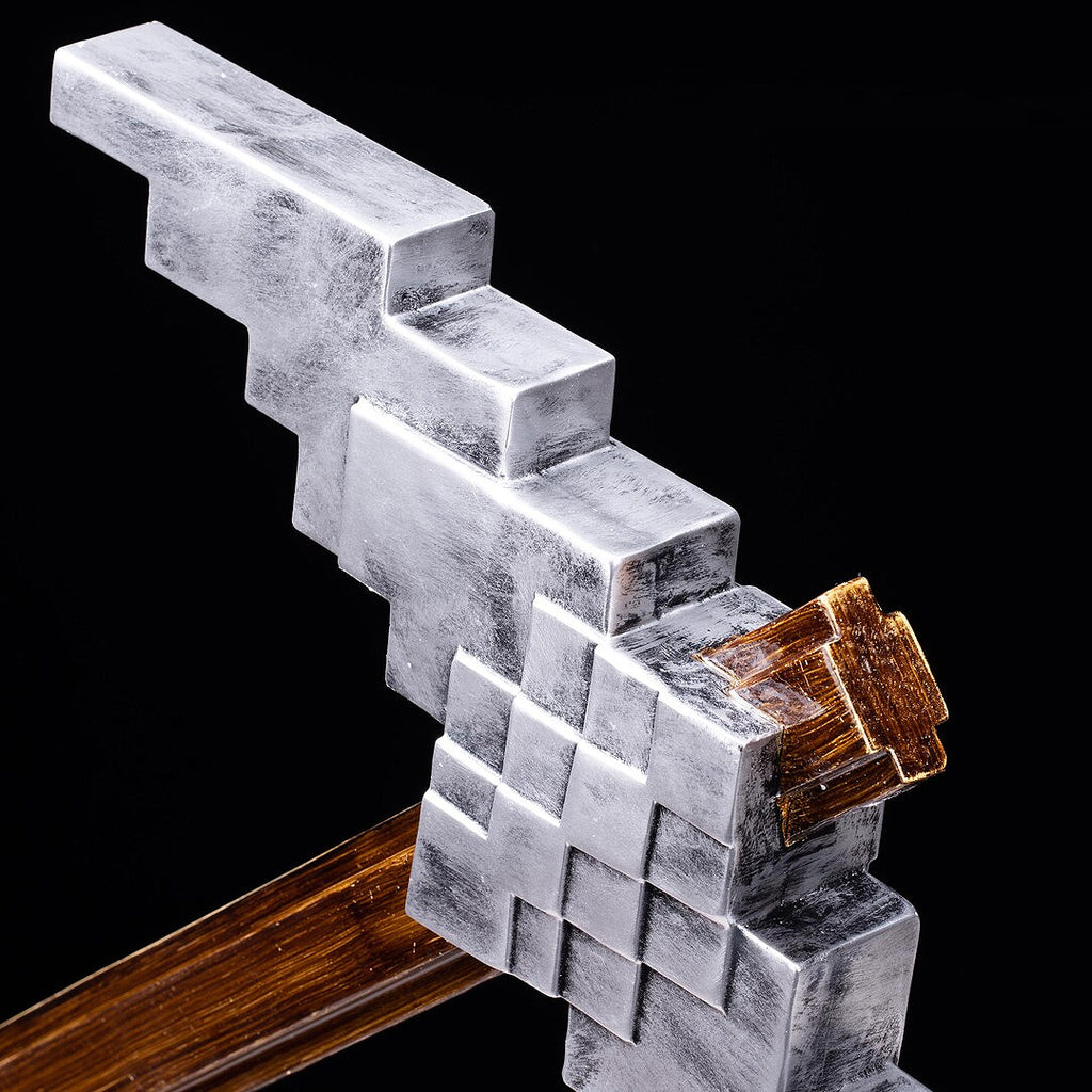 LJ Forge PVC Sammler-Replik inspiriert – Pixelige Spitzhacken-Cosplay- und Ausstellungs-Requisite, dekorative Wandkunst