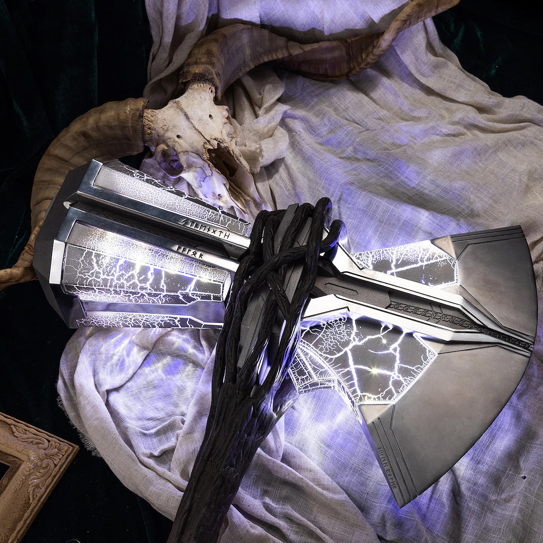 LJ Forge PU Plastic Acrylic Replica Inspired - Thor's Stormbreaker Cosplay & Display Prop, Decorative Wall Art